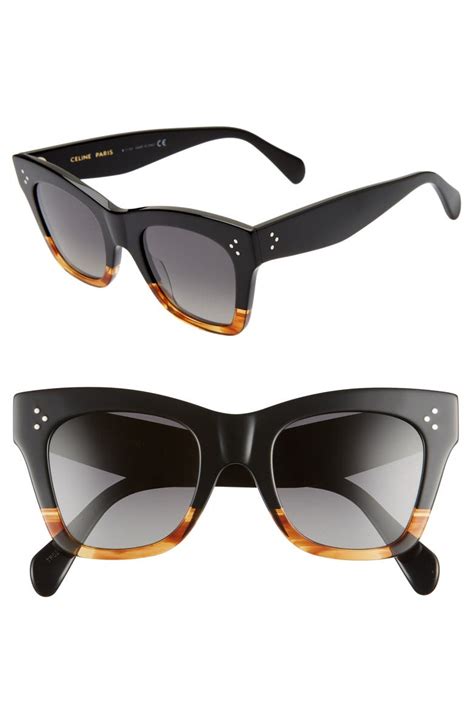 celine flat top sunglasses uk|Celine 50mm polarized square sunglasses.